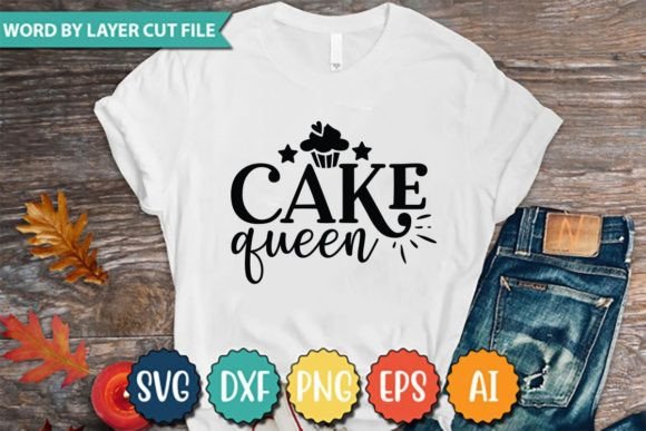 Cake Queen: A Versatile Graphic for T-Shirt Designs