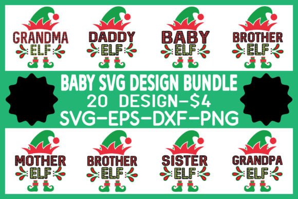 ELF FAMILY SVG DESIGN BUNDLE: Perfect for T-Shirt Designs and Graphics