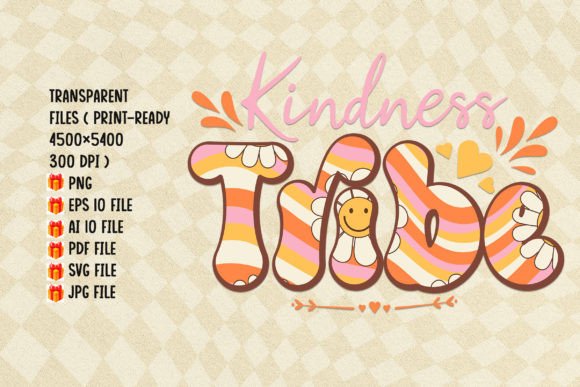 Kindness Tribe Graphics: A Versatile T-Shirt Design Asset