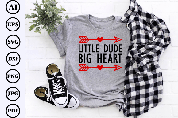 Little Dude Big Heart: A Perfect Fit for T-Shirt Designs and Graphics