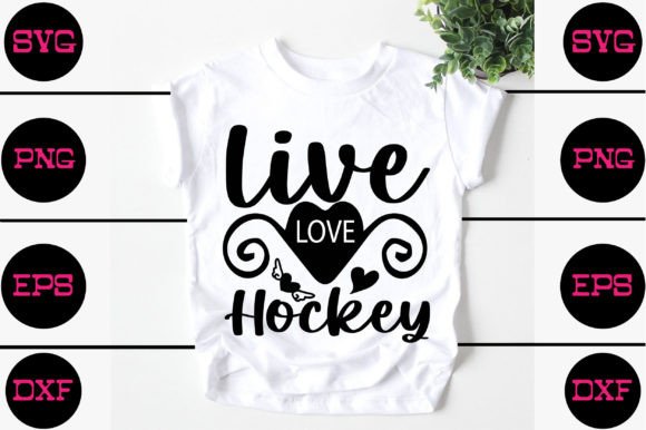 Live Love Hockey: A Versatile T-Shirt Design for Branding