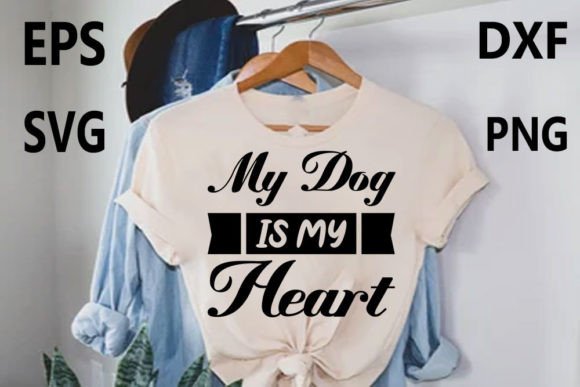 My Dog is My Heart: A Charming T-Shirt Embroidery Design