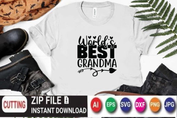 World’s Best Grandma: A Versatile T-Shirt Design Graphics Asset